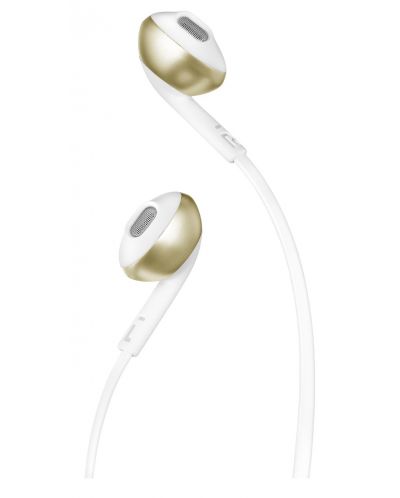 Slušalice s mikrofonom JBL - Tune 205, bijelo/zlatne - 3