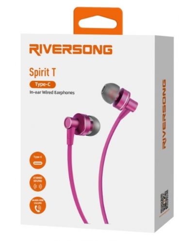 Slušalice s mikrofonom Riversong - Spirit T, ružičaste - 4
