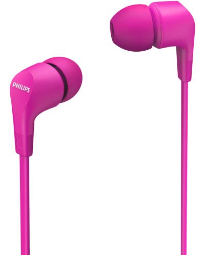 Slušalice s mikrofonom Philips - TAE1105PK, ružičaste - 1