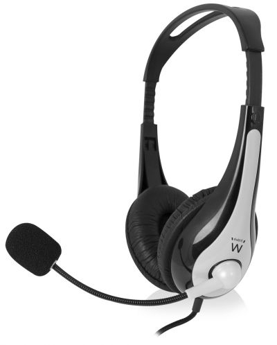 Slušalice s mikrofonom Ewent - EW3562, crne/sive - 1