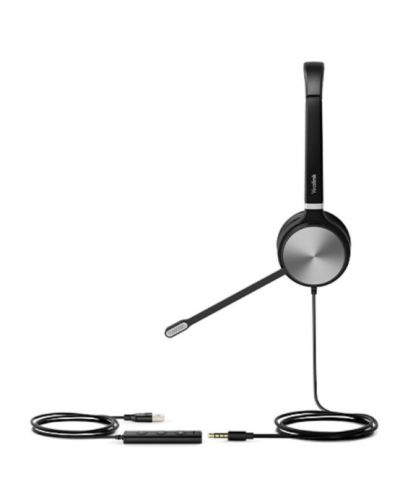 Slušalice s mikrofonom Yealink - UH36, UC, USB-A/3.5 mm, crne - 3