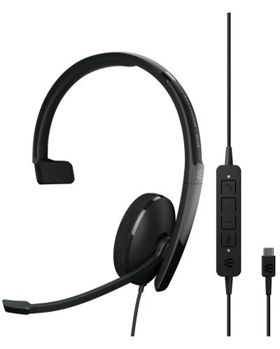 Slušalice s mikrofonom Sennheiser - EPOS SC 130, USB-C, crne - 1