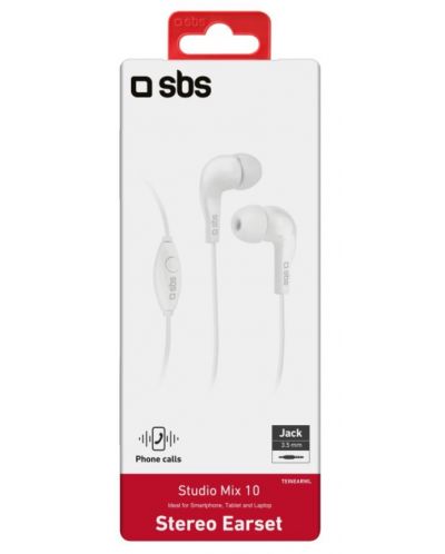 Slušalice s mikrofonom SBS - Mix 10, bijele - 5