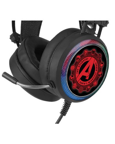 Slušalice s mikrofonom Marvel - Avengers, crne - 2