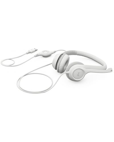 Slušalice s mikrofonom Logitech - H390, bijele - 2