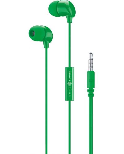 Slušalice s mikrofonom Cellularline - Music Sound 3.5 mm, zelene - 2