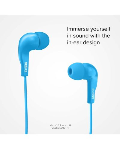 Slušalice s mikrofonom SBS - Mix 10, plave - 2