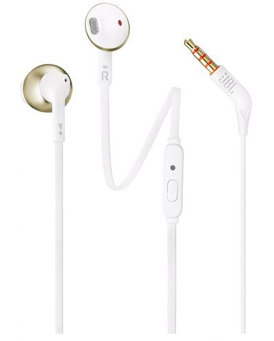 Slušalice s mikrofonom JBL - Tune 205, bijelo/zlatne - 2