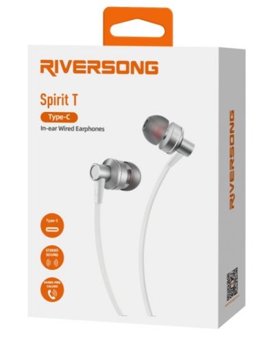 Slušalice s mikrofonom Riversong - Spirit T, bijele - 4