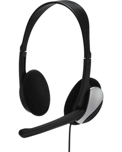 Slušalice s mikrofonom Hama - Essential HS-P100, crne - 1