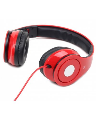 Slušalice s mikrofonom Gembird - MHS-DTW-R, crveno/crne - 4