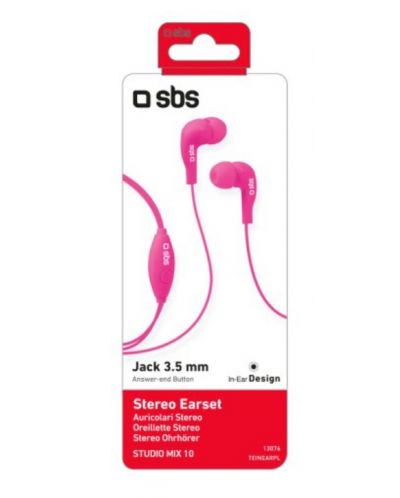Slušalice s mikrofonom SBS - Mix 10, ružičaste - 5