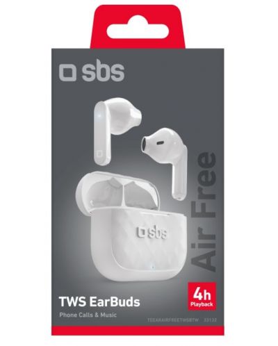 Slušalice s mikrofonom SBS - Air Free, TWS, bijele - 7