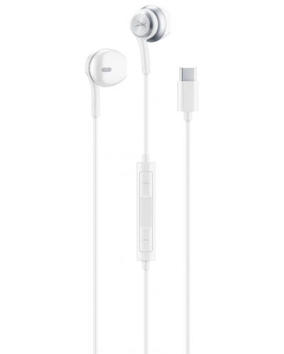 Slušalice s mikrofonom Cellularline - Altec Lansing USB-C, bijele - 1
