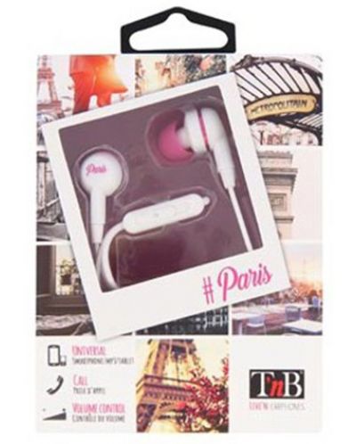 Slušalice s mikrofonom TNB - Livin Paris, ružičasto/bijekle - 2