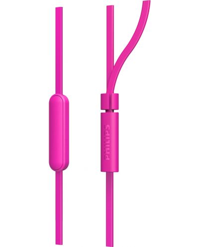 Slušalice s mikrofonom Philips - TAE1105PK, ružičaste - 3