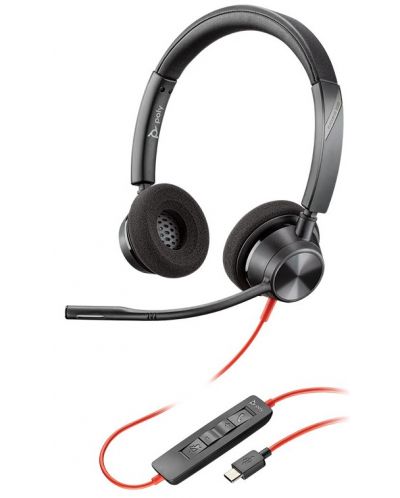 Slušalice Poly Plantronics - Blackwire 3320 MS, USB-C, crnе - 1