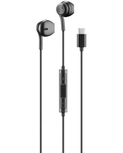 Slušalice s mikrofonom Cellularline - Altec Lansing USB-C, crne - 1