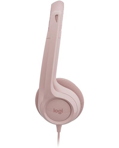 Slušalice s mikrofonom Logitech - H390, ružičaste - 2