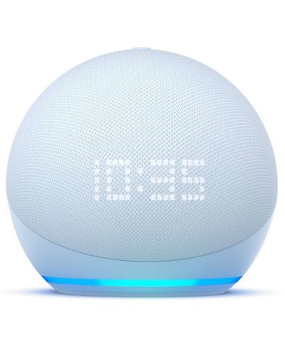 Smart zvučnik Amazon - Echo Dot 5, sa satom, plavi - 1