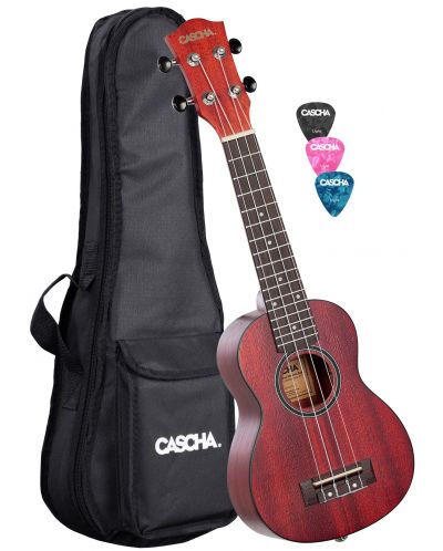 Sopran ukulele Cascha - HH 2263, crven - 1