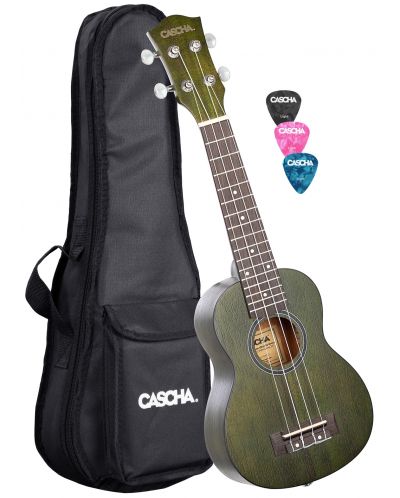 Sopran ukulele Cascha - HH 2265, zeleni - 1