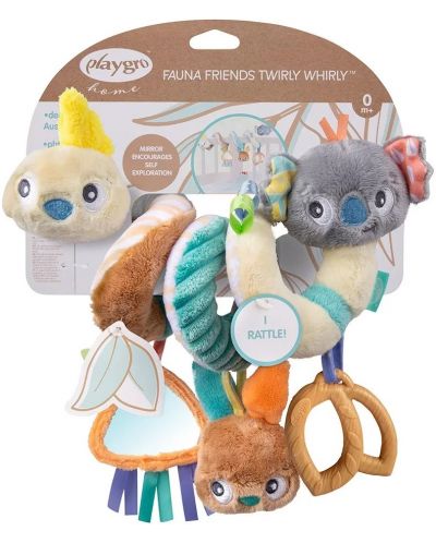 Spirala za kolica Playgro - Fauna Friends, Twirly Whirly - 2