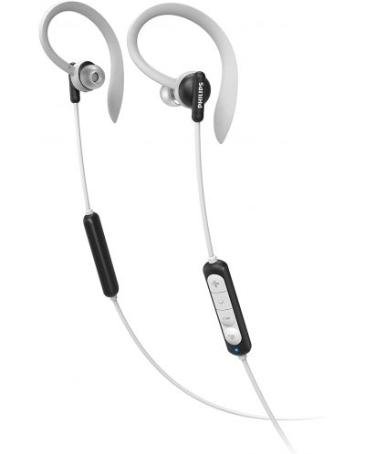 Sportske slušalice s mikrofonom Philips - TAA4205BK, crno/sive - 1