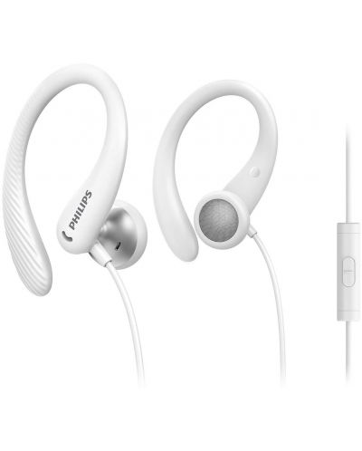 Sportske slušalice s mikrofonom Philips - TAA1105WT, bijele - 1