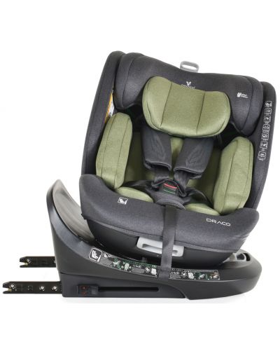 Autosjedalica Cangaroo - Draco, 360°, I-Size, IsoFix, 40-150 cm, maslinasto zelena - 3