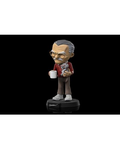 Статуетка Iron Studios Icons: Stan Lee - Stan Lee with Grumpy Cat, 14 cm - 2