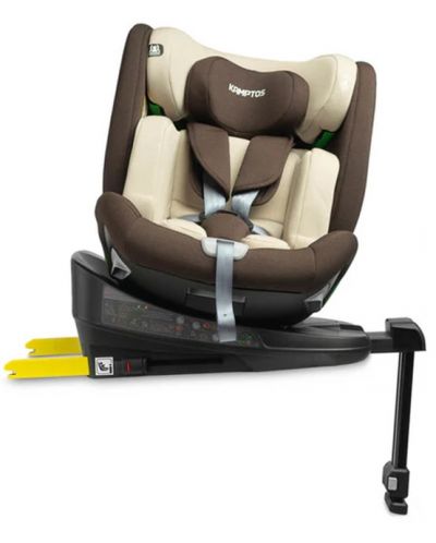 Autosjedalica Caretero - Kamptos, IsoFix, i-Size, 40-150 cm, Beige - 5