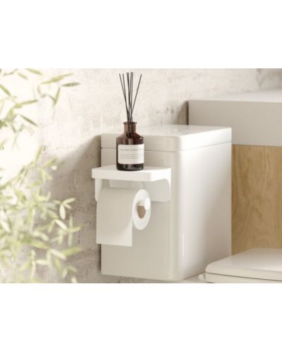 Držač za toaletni papir i polica Umbra - Flex Adhesive, bijeli - 6