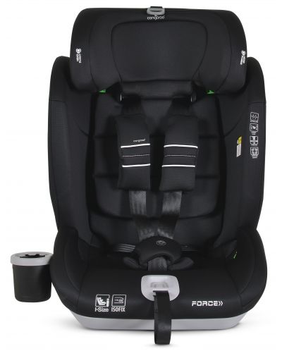 Autosjedalica Cangaroo - Force, i-Size, IsoFix , 76-150 cm, crna - 2