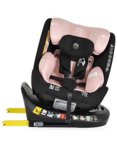 Autosjedalica Moni - Serengeti, IsoFix, I-Size, 40-150 cm, ružičasta - 4