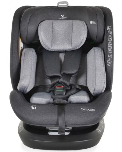 Autosjedalica Cangaroo - Draco, 360°, I-Size, IsoFix, 40-150 cm, siva - 6