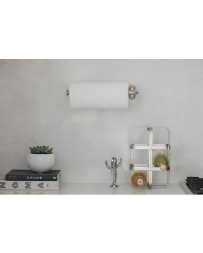 Držač za kuhinjski papir Umbra - Stream, za zidnu montažu, srebrni - 6
