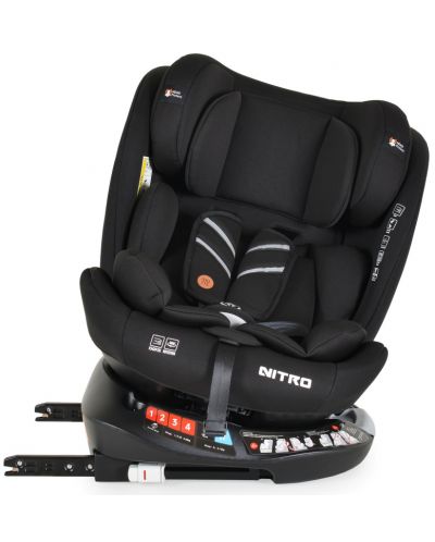 Autosjedalica Moni - Nitro, IsoFix, i-Size, 40-150 cm, crna - 6