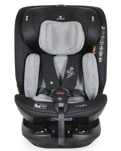 Autosjedalica Cangaroo - Gravity, 360°, i-Size, с IsoFix , 40-150 cm, siva - 2