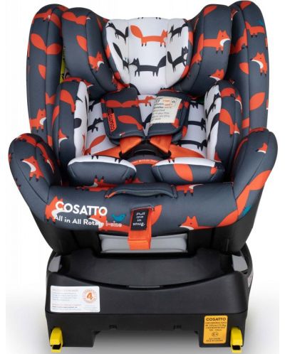 Autosjedalica Cosatto - All in All Rotate, 0-36 kg, s IsoFix, I-Size, Charcoal Mister Fox - 2