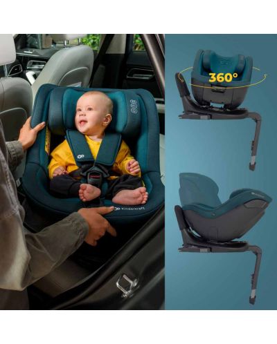 Autosjedalica KinderKraft - I-Guard 360°, s IsoFix, 0 - 25 kg, Harbor Blue - 7