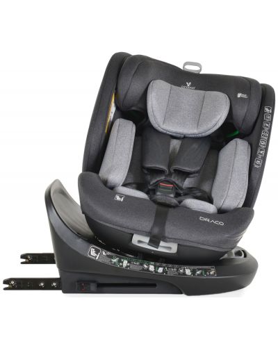 Autosjedalica Cangaroo - Draco, 360°, I-Size, IsoFix, 40-150 cm, siva - 2