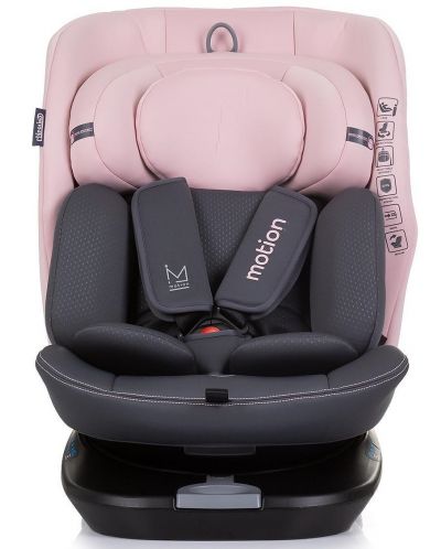 Autosjedalica Chipolino - Motion, 360°, I-size, 40-150 cm, flamingo - 3