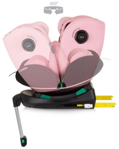 Autosjedalica Chipolino - Olympus, 360°, I-Size, 40-150 cm, flamingo - 9