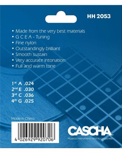 Žice za ukulele Cascha - HH 2053, transparentne - 2