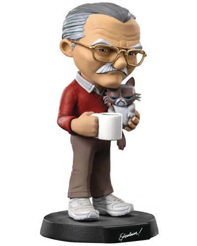 Статуетка Iron Studios Icons: Stan Lee - Stan Lee with Grumpy Cat, 14 cm - 1