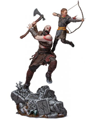 Kipić Iron Studios Games: God of War - Kratos & Atreus, 34 cm - 1
