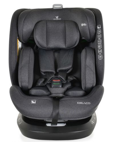 Autosjedalica Cangaroo - Draco, 360°, I-Size, IsoFix, 40-150 cm, crna - 2