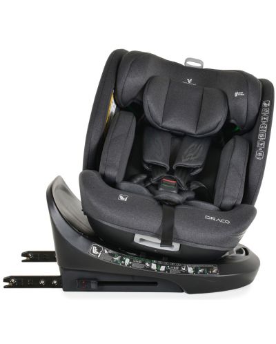 Autosjedalica Cangaroo - Draco, 360°, I-Size, IsoFix, 40-150 cm, crna - 3