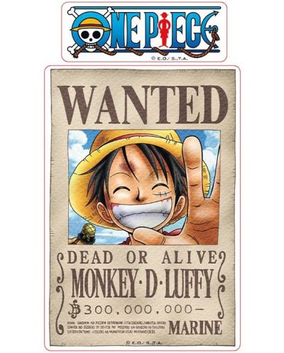 Naljepnice ABYstyle Animation: One Piece - Luffy & Zoro Wanted Posters - 2